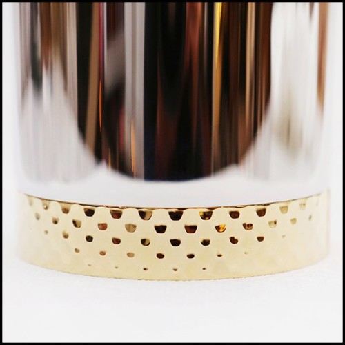 Porte-crayons en laiton massif poli en or blanc PC-Golfer