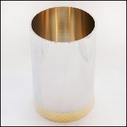 Porte-crayons en laiton massif poli en or blanc PC-Golfer