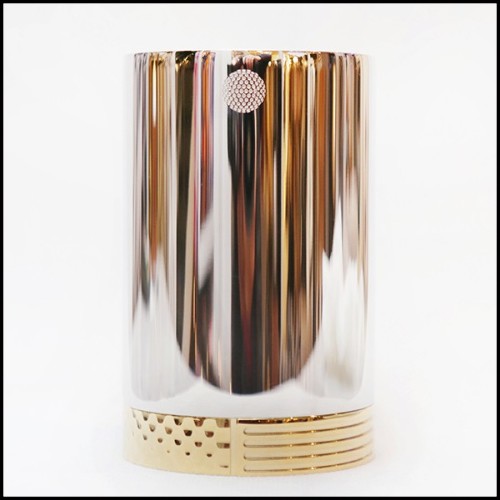 Porte-crayons en laiton massif poli en or blanc PC-Golfer