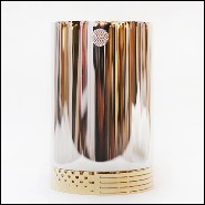 Porte-crayons en laiton massif poli en or blanc PC-Golfer