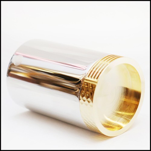 Porte-crayons en laiton massif poli en or blanc PC-Golfer