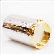 Porte-crayons en laiton massif poli en or blanc PC-Golfer