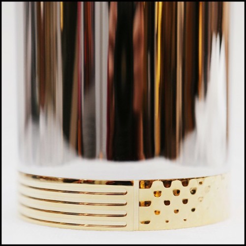 Porte-crayons en laiton massif poli en or blanc PC-Golfer