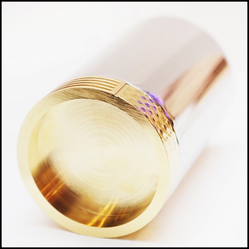 Porte-crayons en laiton massif poli en or blanc PC-Golfer