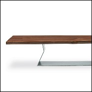 Bench in Solid Walnut Wood 154-Raw Wood Slat