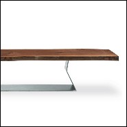 Banc en noyer massif 154-Raw Wood Slat