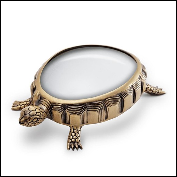 Magnifyer with structure in solid brass 172-Tortoise