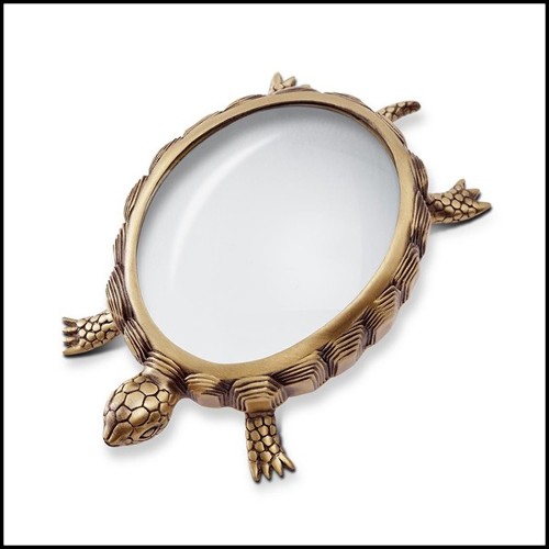 Magnifyer with structure in solid brass 172-Tortoise