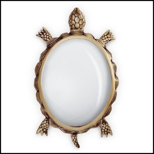 Magnifyer with structure in solid brass 172-Tortoise