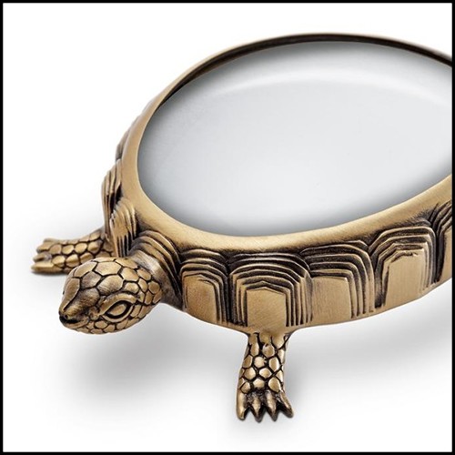 Magnifyer with structure in solid brass 172-Tortoise