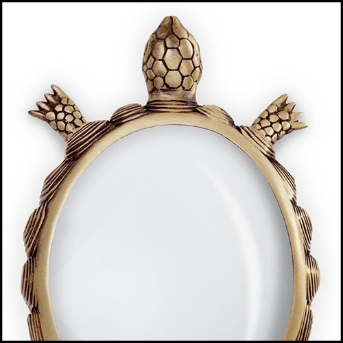 Magnifyer with structure in solid brass 172-Tortoise