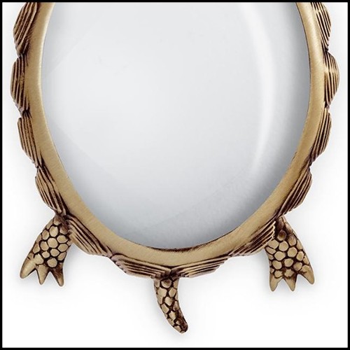 Magnifyer with structure in solid brass 172-Tortoise