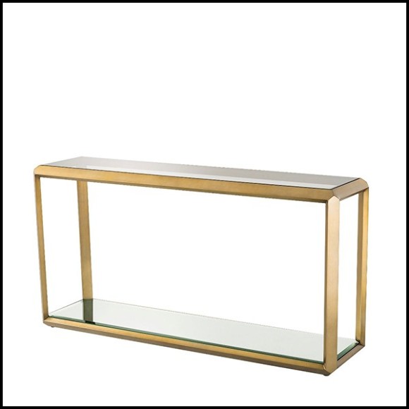Console in stainless steel in brushed brass finish 24-Callum.