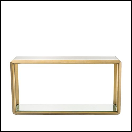 Console in stainless steel in brushed brass finish 24-Callum.