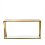 Console in stainless steel in brushed brass finish 24-Callum.