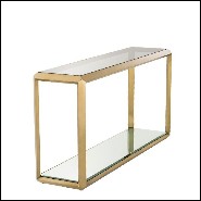 Console in stainless steel in brushed brass finish 24-Callum.