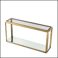 Console in stainless steel in brushed brass finish 24-Callum.