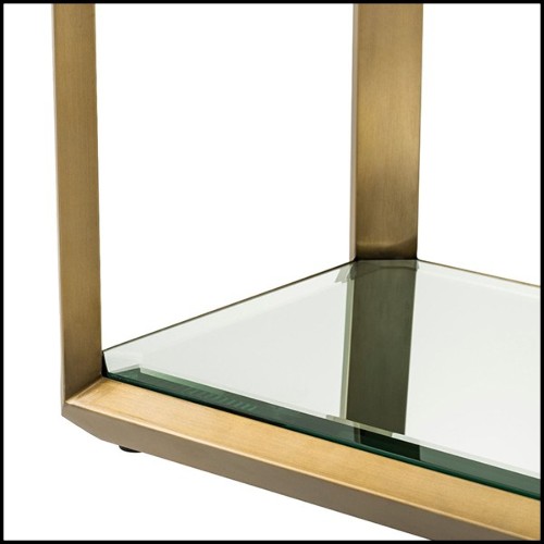 Console en acier inoxydable finition laiton brossé 24-Callum.