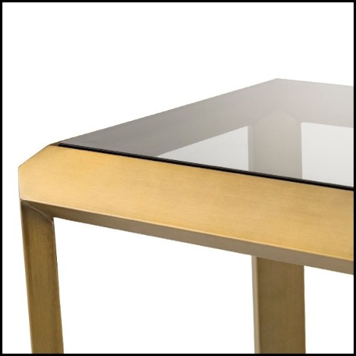 Console en acier inoxydable finition laiton brossé 24-Callum.