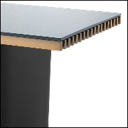 Bureau avec plateau en laiton et base en fer finition black 24-Vauclair