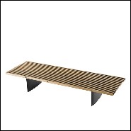 Coffe Table in stainless steel in brushed brass finish and base in iron 24-Vauclair