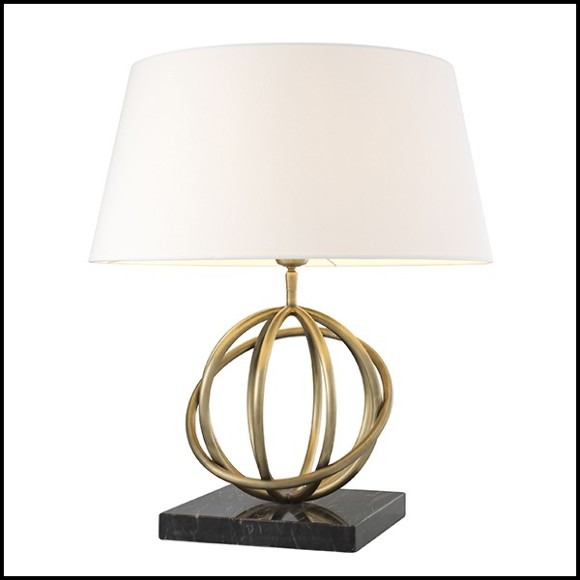 Table Lamp with structure in brass and base in granite 24-Edition
