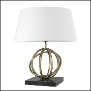Table Lamp with structure in brass and base in granite 24-Edition