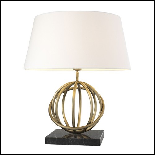 Table Lamp with structure in brass and base in granite 24-Edition