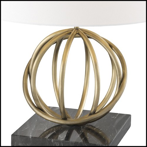 Table Lamp with structure in brass and base in granite 24-Edition