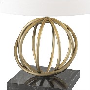 Table Lamp with structure in brass and base in granite 24-Edition