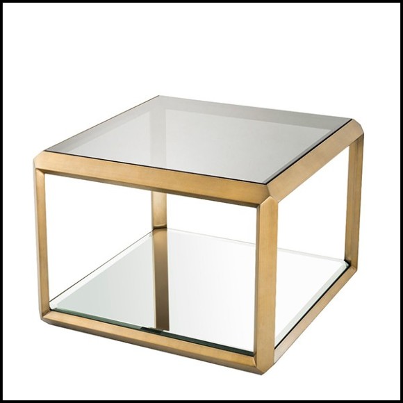 Side Table in stainless steel in brushed brass finish 24-Callum