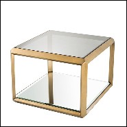 Side Table in stainless steel in brushed brass finish 24-Callum