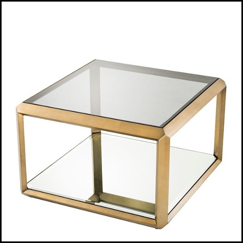 Side Table in stainless steel in brushed brass finish 24-Callum