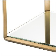 Table d'appoint en acier inoxydable finition laiton brossé 24-Callum