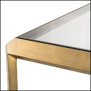 Table d'appoint en acier inoxydable finition laiton brossé 24-Callum