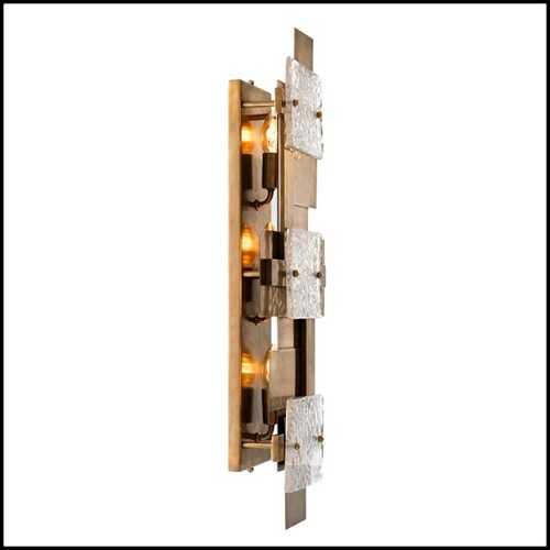 Wall Lamp in stainless steel in vintage brass finish 24-Langham