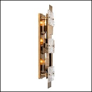 Wall Lamp in stainless steel in vintage brass finish 24-Langham