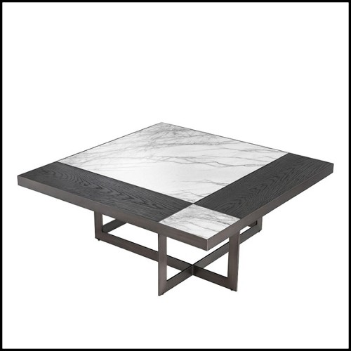 Table basse avec structure en acier inoxydable 24-Hermoza