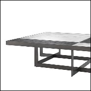 Table basse avec structure en acier inoxydable 24-Hermoza