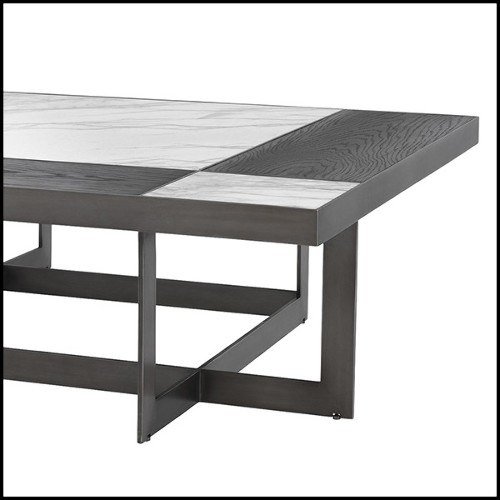 Table basse avec structure en acier inoxydable 24-Hermoza