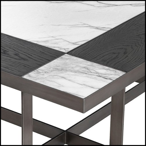 Table basse avec structure en acier inoxydable 24-Hermoza