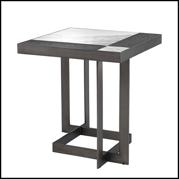 Table d'appoint avec structure en acier inoxydable 24-Hermoza