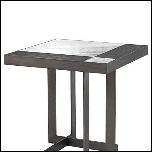 Table d'appoint avec structure en acier inoxydable 24-Hermoza