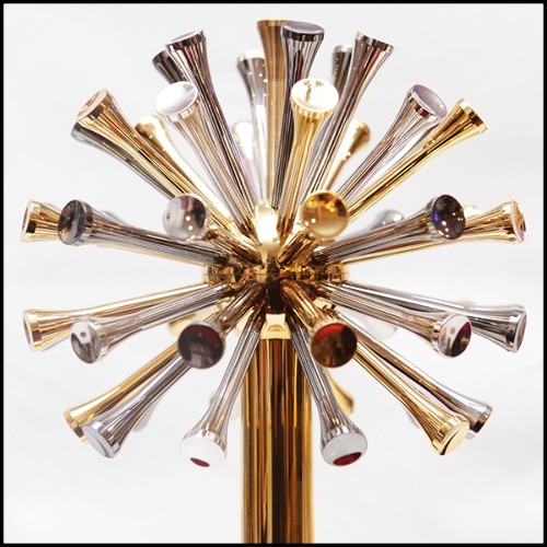 Sculpture with solid walnut base and with 50 Tees PC-Golfer Trophee