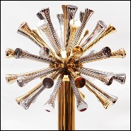 Sculpture with solid walnut base and with 50 Tees PC-Golfer Trophee