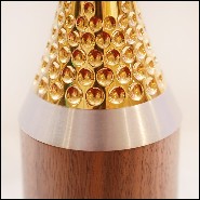 Sculpture with solid walnut base and with 50 Tees PC-Golfer Trophee