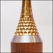 Sculpture with solid walnut base and with 50 Tees PC-Golfer Trophee