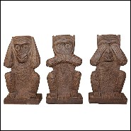 Sculpture en pierre sculptée PC-Stone Monkeys Set of 3 Large