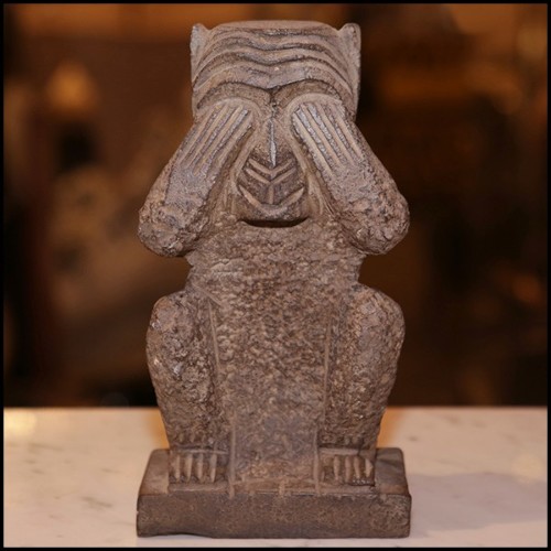 Sculpture en pierre sculptée PC-Stone Monkeys Set of 3 Large