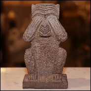 Sculpture en pierre sculptée PC-Stone Monkeys Set of 3 Large